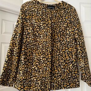 Who What Wear for Target leopard collarless coat/jacket Size X